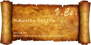 Vukovits Csilla névjegykártya