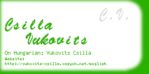 csilla vukovits business card